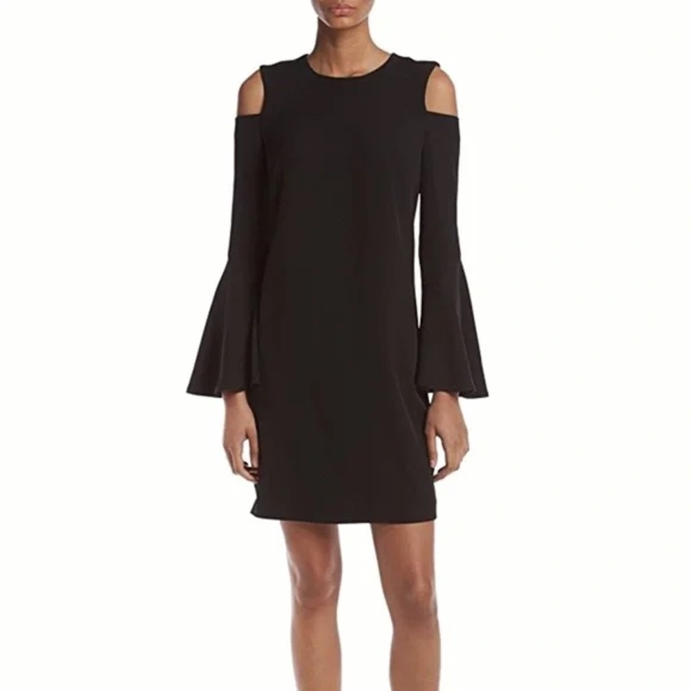 CALVIN KLEIN Cold Shoulder Bell Sleeve‎ Dress Size 12